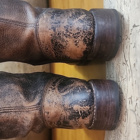 Bed Stu Manchester Hand Made Tall Distressed Leather Boots. Size: 7 - Picture 6 of 11